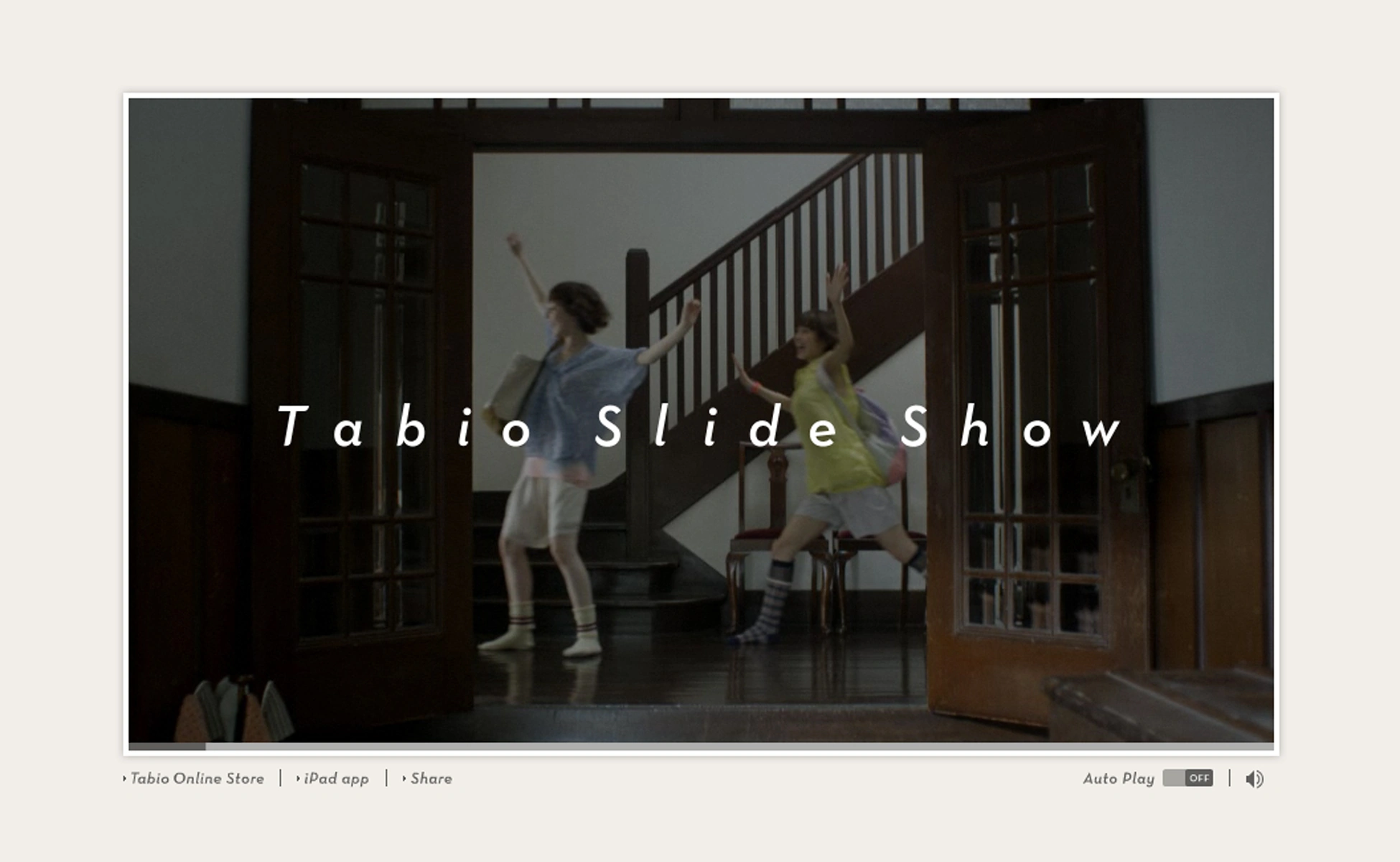 Tabio Slide Show website title screen